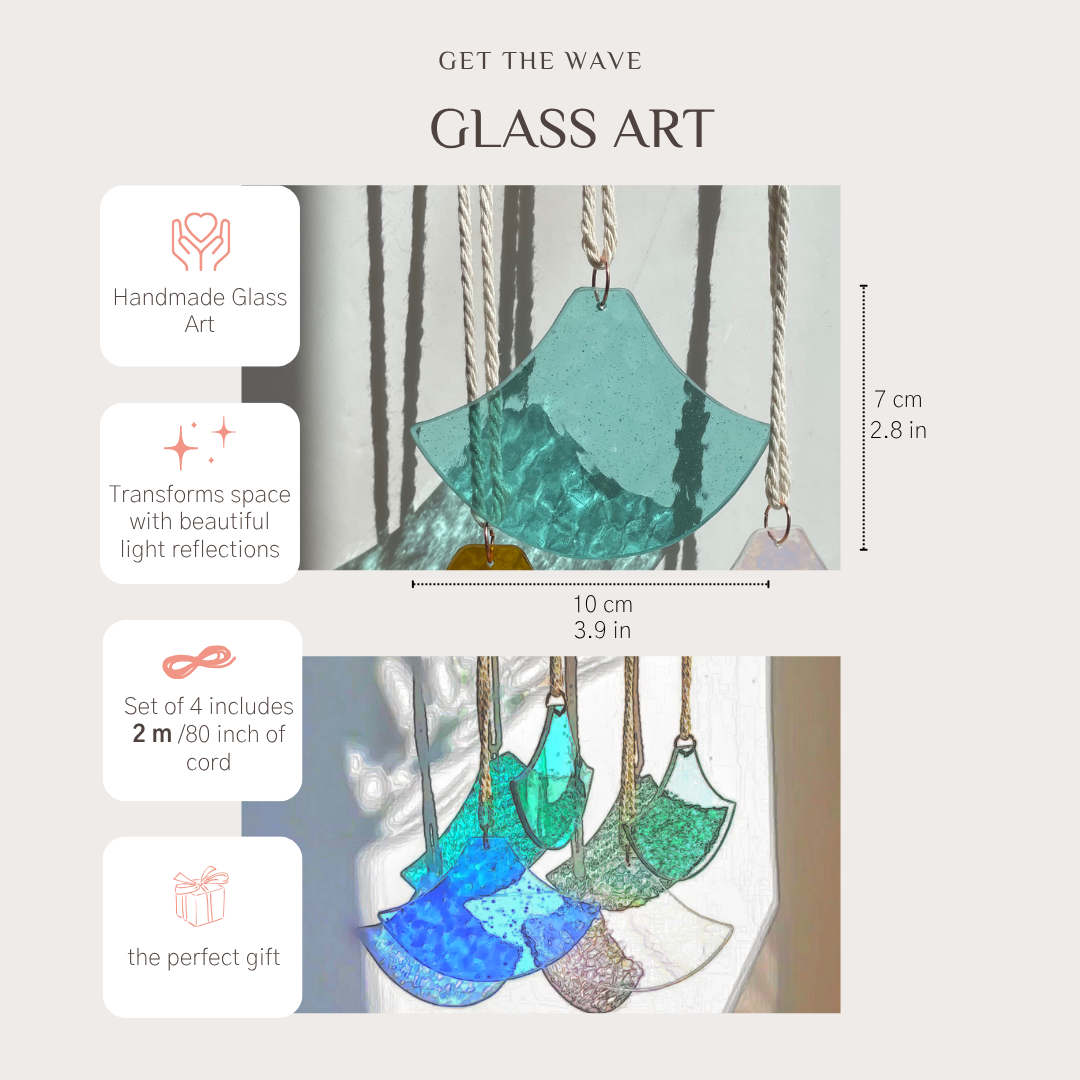 Japanische Wellen aus Kathedralglas