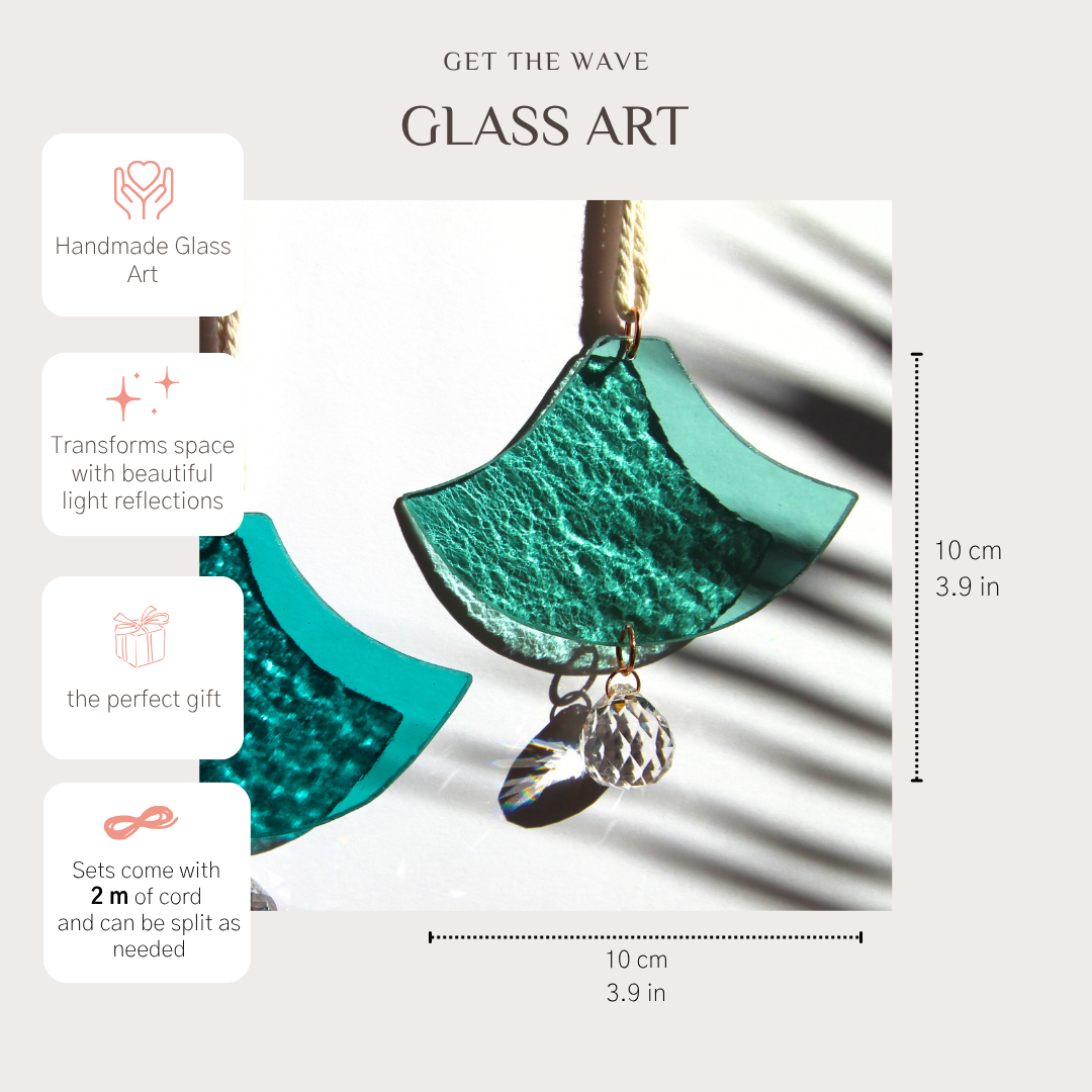 Japanische Wellen Fensterkristall