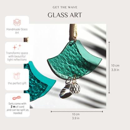 Japanische Wellen Fensterkristall