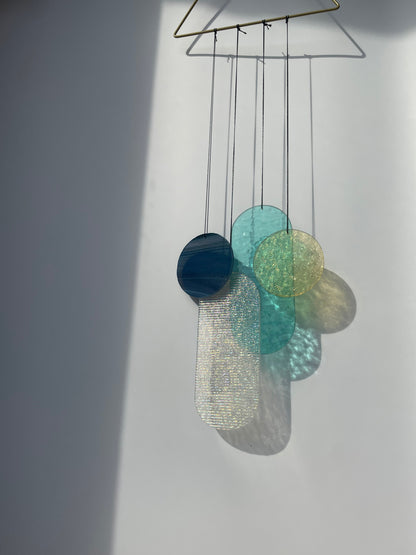 Irisierender Wandbehang im Art Déco Stil