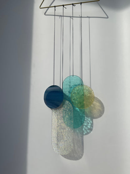 Irisierender Wandbehang im Art Déco Stil