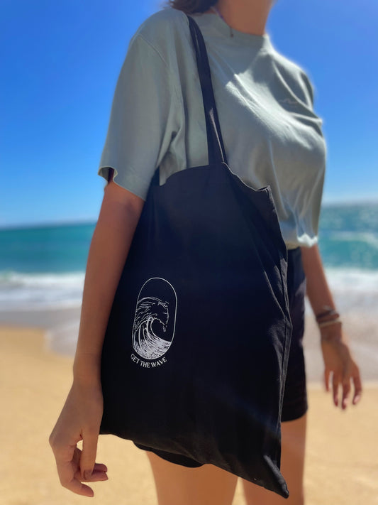 GET THE WAVE Tote Bag with long straps