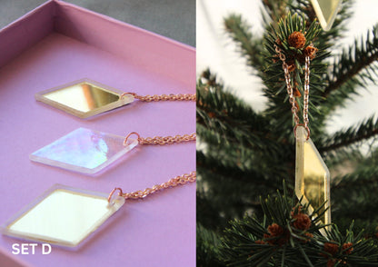 Tannenbaumschmuck Set handgefertigt aus Glas