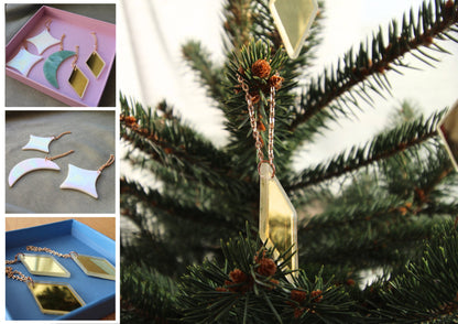 Tannenbaumschmuck Set handgefertigt aus Glas