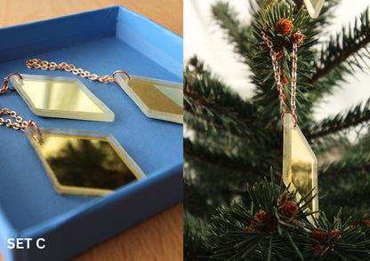 Tannenbaumschmuck Set handgefertigt aus Glas