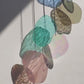 Organic Shaped Wall Art in Pastel Colours, Glass Mobile Suncatcher