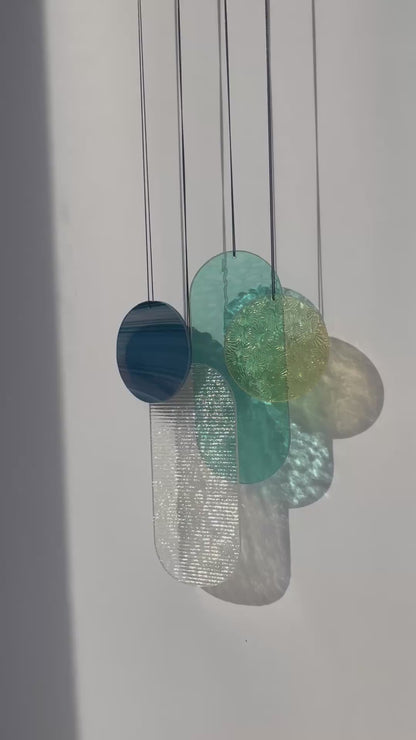 Irisierender Wandbehang im Art Déco Stil