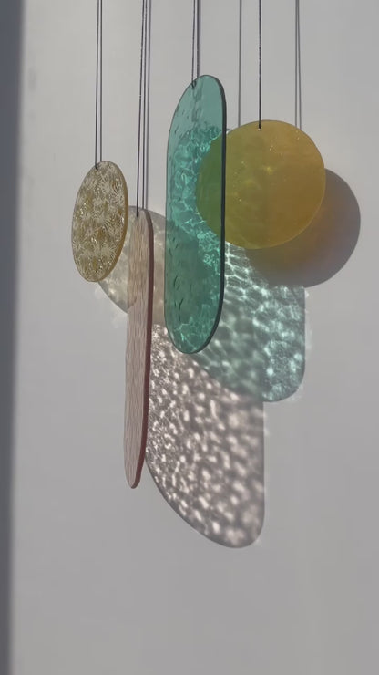 Pastell Wandbehang im Art Déco Stil