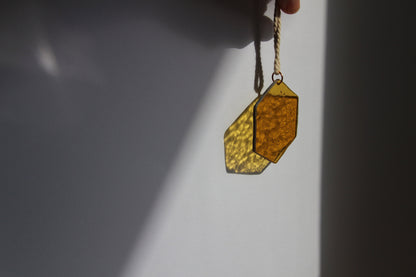 Honig Waben Sonnenfänger. balkon deko, Fensterdeko Frühling, Gartenschmuck ,honeycomb suncatcher, Fensterdeko Glas zum hängen, Wanddeko Glas