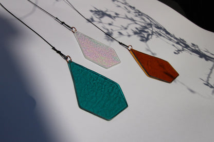Glas Sonnenfänger Geometrischer Tropfen, Fensterdeko Frühling zum hängen, Gartenschmuck, Outdoor Balkon Aufhänge, Geschenk, Wandbehang