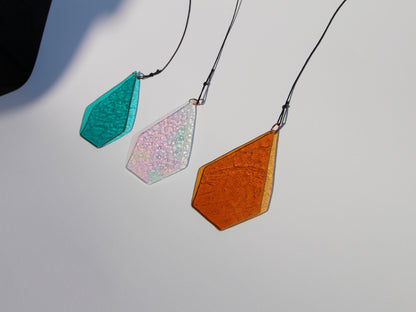 Glas Sonnenfänger Geometrischer Tropfen, Fensterdeko Frühling zum hängen, Gartenschmuck, Outdoor Balkon Aufhänge, Geschenk, Wandbehang