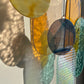 Wandbehang im Art Deco Stil, Modern Glass Art Sonnenfänger Lichtspiel mit geometrischem Glas