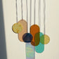 Wandbehang im Art Deco Stil, Modern Glass Art Sonnenfänger Lichtspiel mit geometrischem Glas