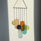 Wandbehang im Art Deco Stil, Modern Glass Art Sonnenfänger Lichtspiel mit geometrischem Glas