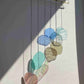 Organic Shaped Wall Art in Pastel Colours, Glass Mobile Suncatcher