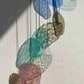 Organic Shaped Wall Art in Pastel Colours, Glass Mobile Suncatcher