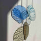 Organic Shaped Wall Art in Pastel Colours, Glass Mobile Suncatcher