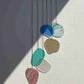 Organic Shaped Wall Art in Pastel Colours, Glass Mobile Suncatcher