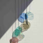 Organic Shaped Wall Art in Pastel Colours, Glass Mobile Suncatcher
