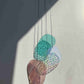 Organic Shaped Wall Art in Pastel Colours, Glass Mobile Suncatcher